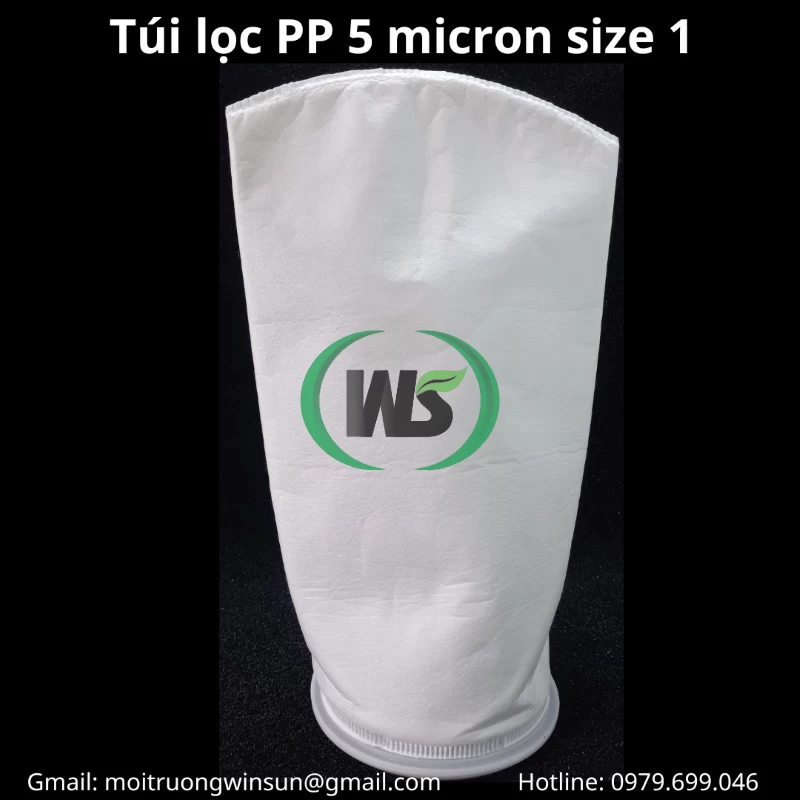 Ứng dụng túi lọc PP 5 micron size 1