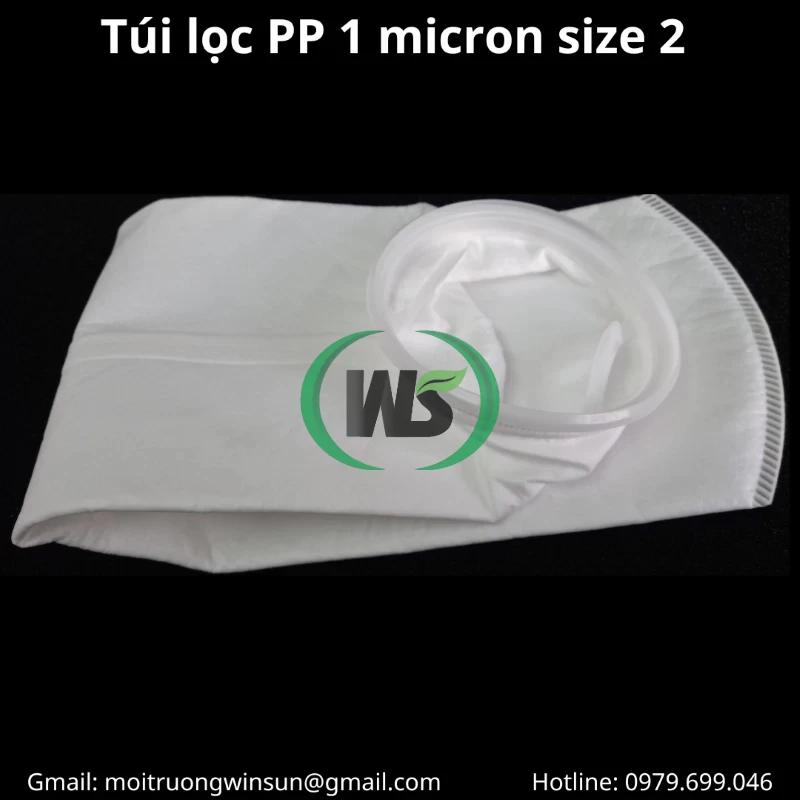 Với kích thước 1 micron, túi lọc PP size 2 có khả năng loại bỏ 99% tạp chất