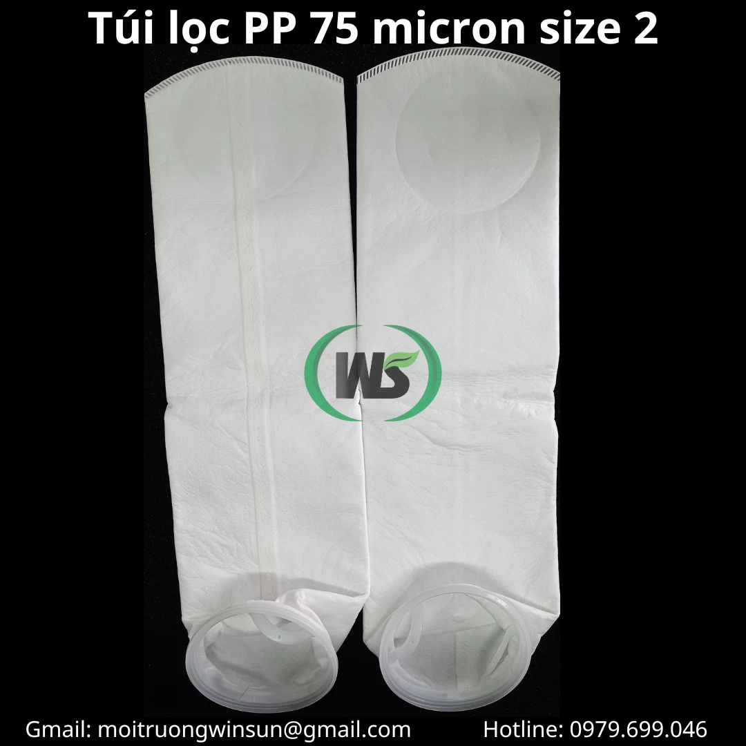 túi lọc pp 75 micron size 2 có chiều dài thân 810 mm