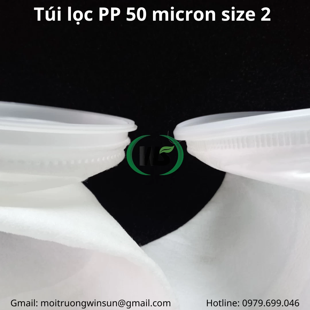 Túi lọc pp 50 micron size 2 được sản xuất trên dây chuyền bán tự động, hiện đại