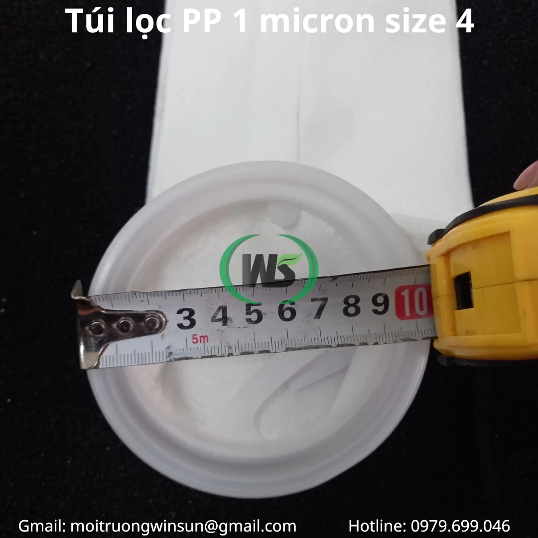   Túi lọc PP 1 Micron Size 4 được dùng để lọc cặn trong nước, loại bỏ tạp chất trong chất lỏng