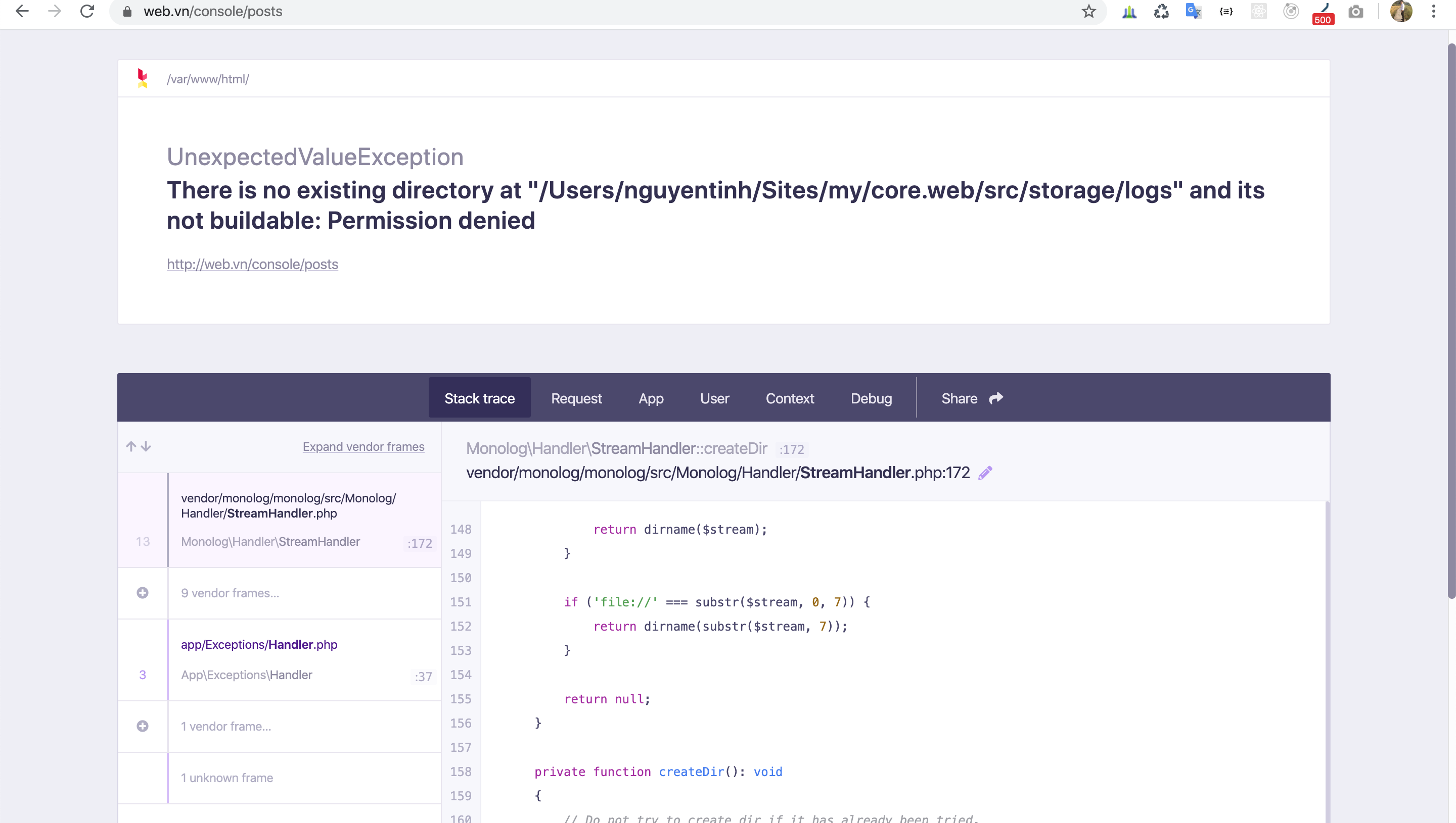 Laravel fix error optimize cache