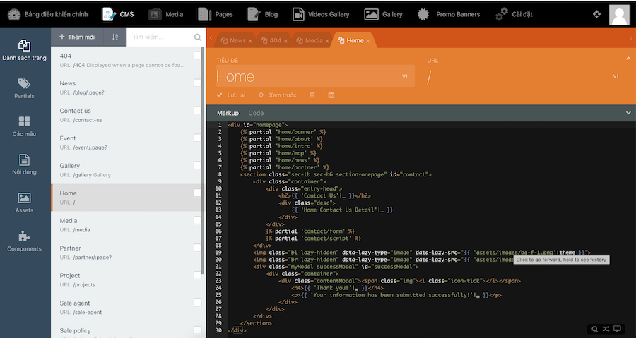 Laravel CMS October